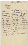 Claude Monet Autograph Letter Signed -- Monet Writes to His Wine Merchant, Ordering Both Red & White Wine