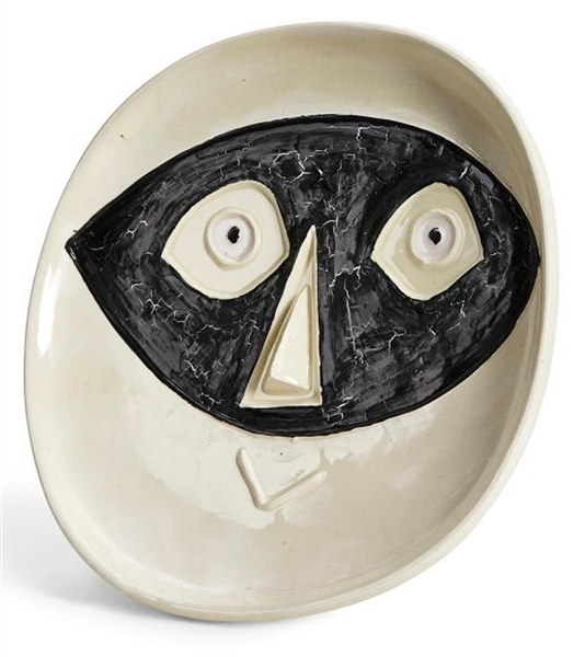 Pablo Picasso ''Tete au Masque'', Number 362 -- Dramatic & Playful Ceramic Created at the Madoura Pottery Studios
