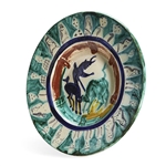Pablo Picasso ''Corrida aux Personnages'', Number 104 -- Colorful Ceramic Plate Created at the Madoura Pottery Studios in Very Small 50 Edition, Painted by Picasso in His Quintessential Style