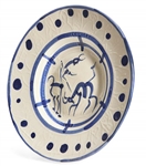 Pablo Picasso ''La Pique'', Number 103 -- Ceramic Plate Created at the Madoura Pottery Studios in Small 150 Edition, Painted by Picasso in His Quintessential Style