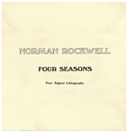 Norman Rockwell Signed Set of ''Four Seasons'' Artist Proof Lithographs -- Housed in Custom Portfolio