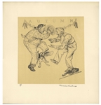 Norman Rockwell Signed Set of ''Four Seasons'' Artist Proof Lithographs -- Housed in Custom Portfolio
