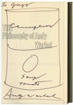 Andy Warhol Sketches His Famous Campbell's Soup Can -- Drawn Upon a Signed First Edition of ''The Philosophy of Andy Warhol''