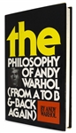 Andy Warhol Sketches His Famous Campbell's Soup Can -- Drawn Upon a Signed First Edition of ''The Philosophy of Andy Warhol''