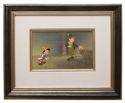 Large ''Pinocchio'' Cels of Pinocchio and Lampwick From the Original 1940 Disney Film