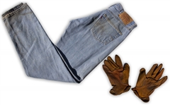 Heath Ledger's Worn Outfit From ''Brokeback Mountain'' -- Iconic Wardrobe of Levi's Jeans & Ranch-Hand Gloves