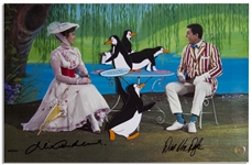 Julie Andrews & Dick Van Dyke Signed Limited Edition Mary Poppins Artwork by Disney -- Created From Original Disney Animation Drawings