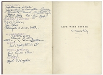 Elizabeth Taylor and Cast-Signed Book ''Life With Father'' -- Additionally Signed by Irene Dunne, William Powell, Director Michael Curtiz & More