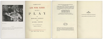 Elizabeth Taylor and Cast-Signed Book ''Life With Father'' -- Additionally Signed by Irene Dunne, William Powell, Director Michael Curtiz & More