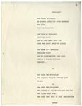 Vincent Price's Personally Owned Script From the ''Thriller'' Music Video -- With Price's Handwritten Notes, Including a Mention of the Singer Prince Visiting -- With LOA From Price's Daughter
