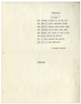 Vincent Price's Personally Owned Script From the ''Thriller'' Music Video -- With Price's Handwritten Notes, Including a Mention of the Singer Prince Visiting -- With LOA From Price's Daughter