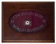 Cincinnati Reds 1990 World Series ''Wire to Wire'' Ring -- Given to the Husband of Longtime Staffer Joyce Pfarr