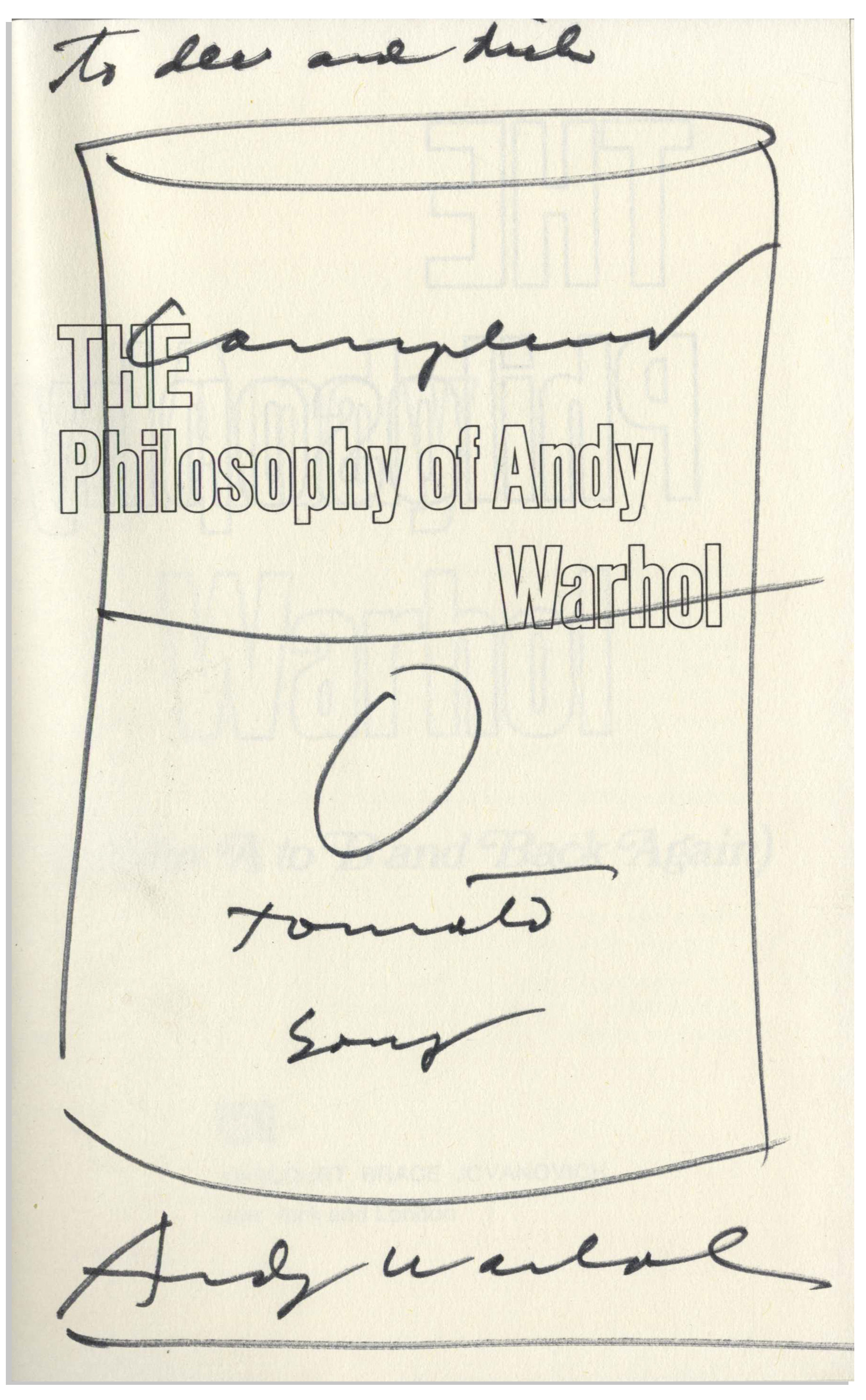 Lot Detail - Andy Warhol Sketches His Famous Campbell's Soup Can ...