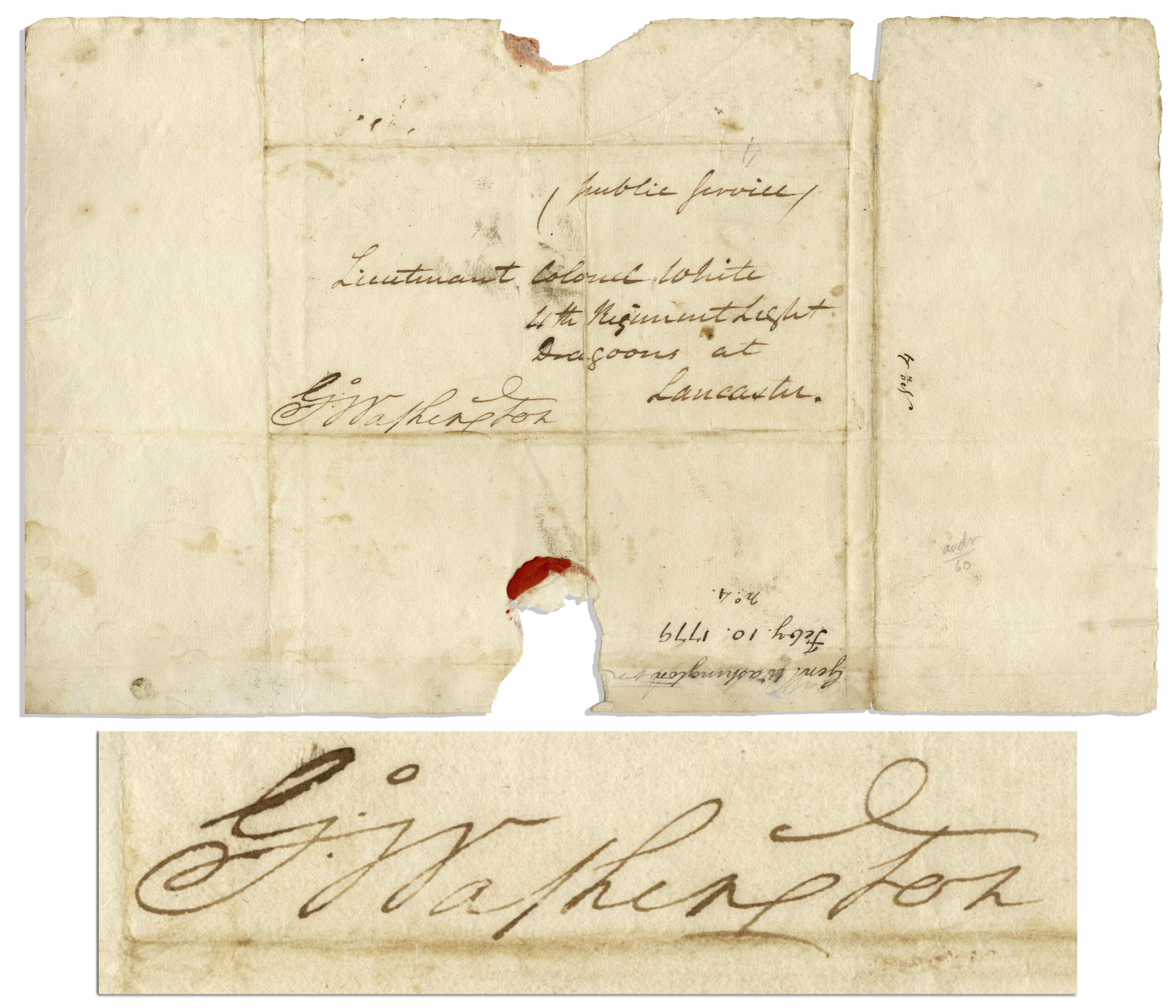 George Washington ship's passport document signed