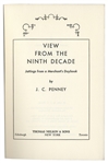 J.C. Penney Signed Autobiography -- ''View from the Ninth Decade'' -- ''Success has no secrets...''