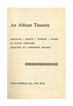Langston Hughes Twice-Signed Copy of ''An African Treasury'' -- Writings Selected by Hughes by Black Africans