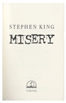 Stephen King Signed First Edition of ''Misery''