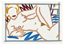 Tom Wesselmanns Judy on a Blue Blanket Dedication Proof Screenprint