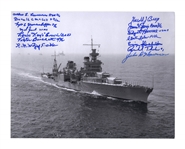 U.S.S. Indianapolis Survivors Signed Photo -- Measures 14 x 11