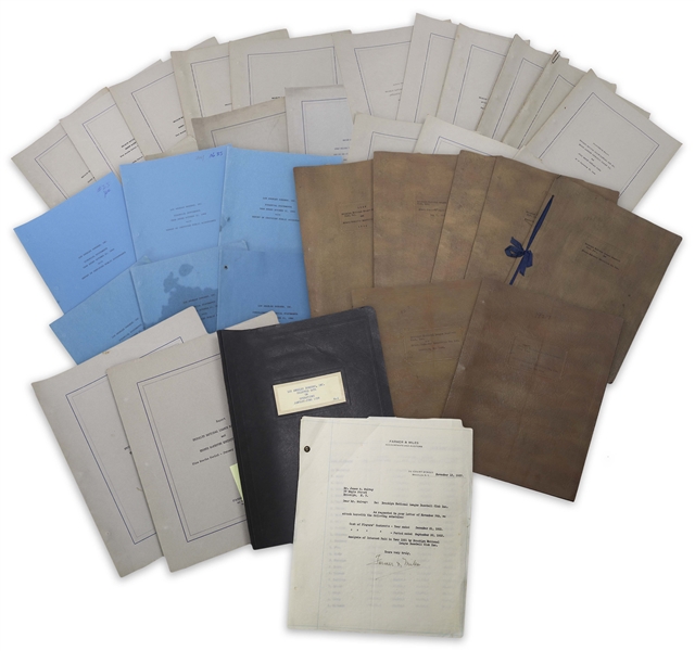 Lot of 55 Official Financial Ledgers for the Dodgers From 1924-1965 -- Covering Their Move to LA From Brooklyn, Player Salaries, Ticket Sales, Manager & Scout Salaries, Player ''Depreciation'' & More