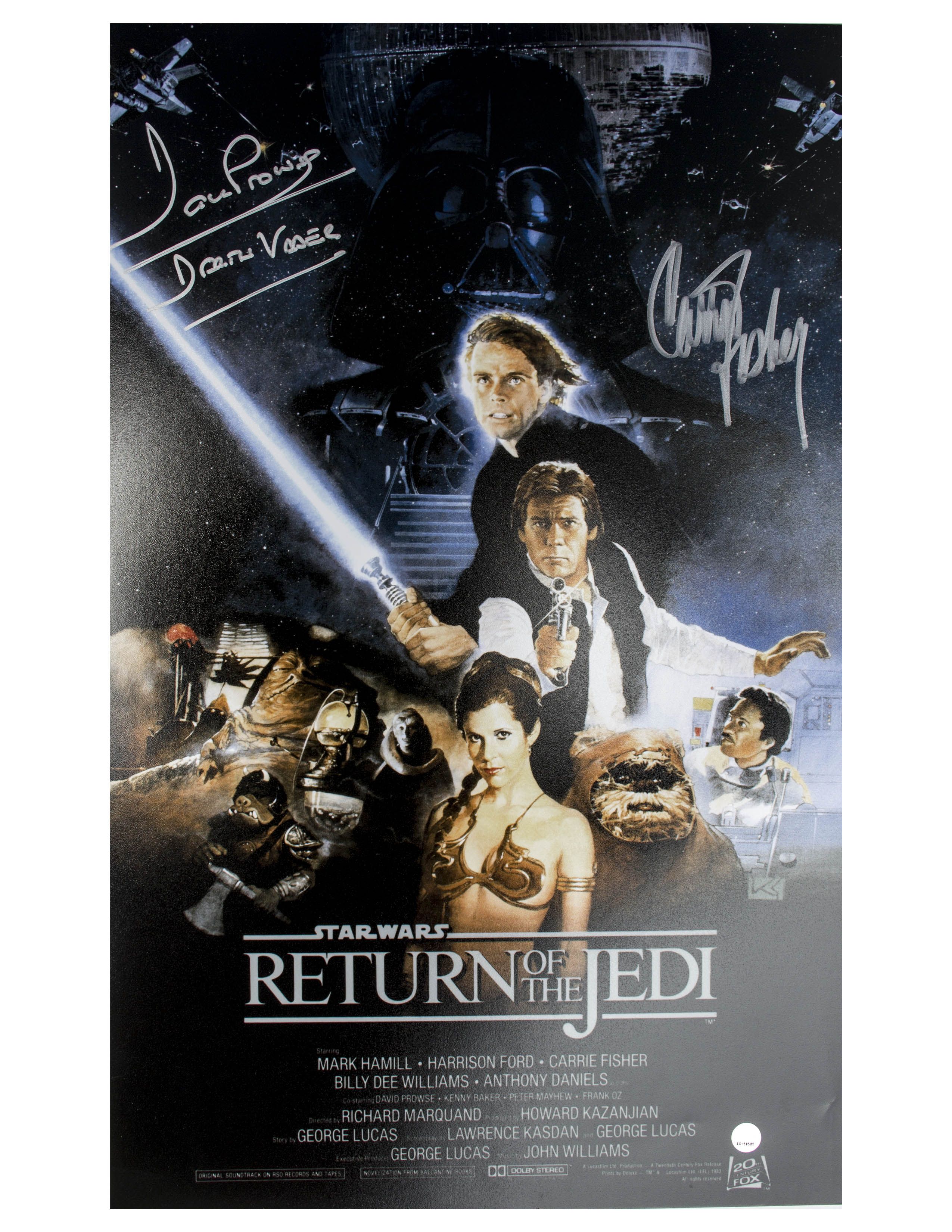 Star Wars Krieg der Sterne Autograph Carrie Fisher Autogramm 
