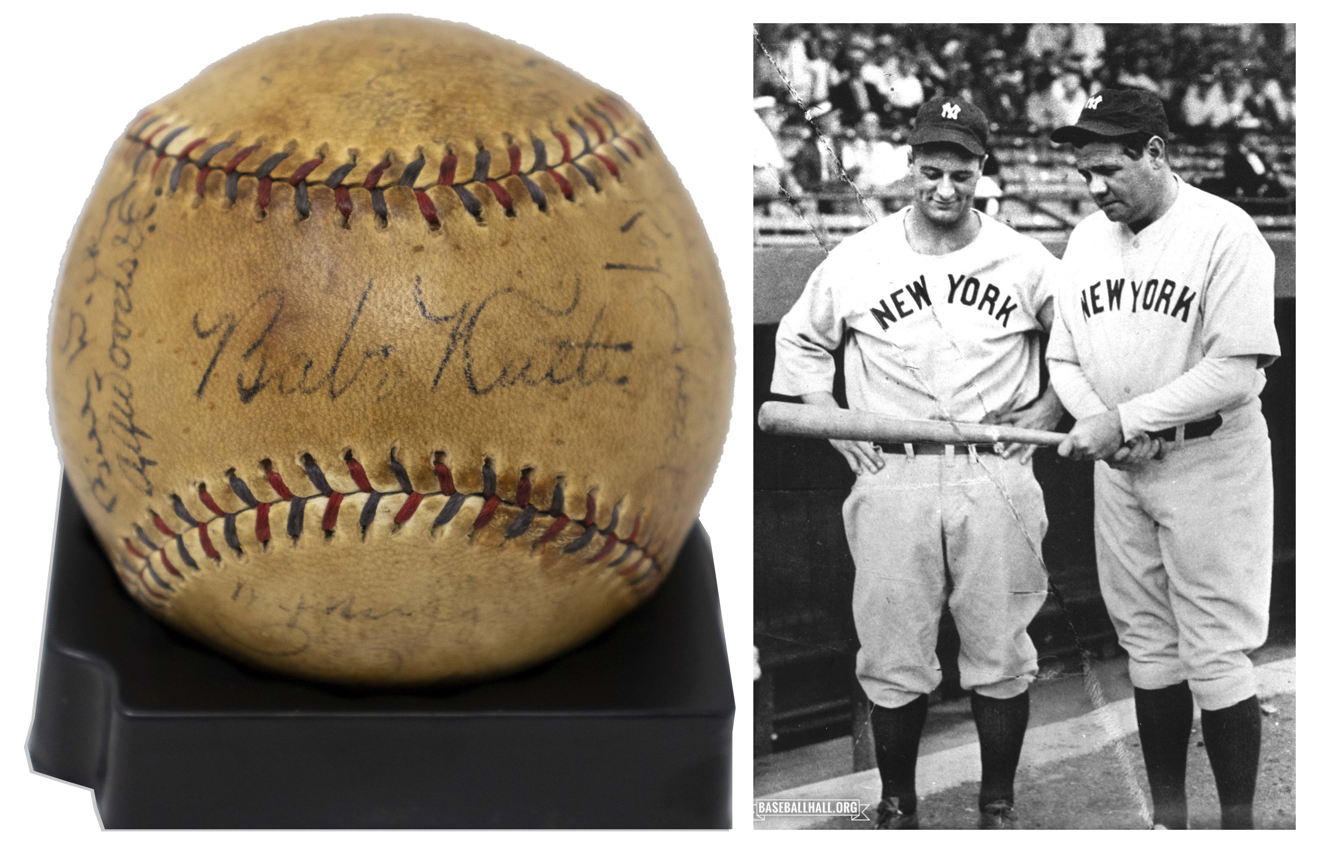 Lot Detail - Yankees Team-Signed Ball From 1929, Featuring Babe Ruth's ...