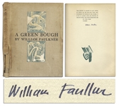 William Faulkner Signed A Green Bough -- Rare Limited Edition of Faulkners Poetry