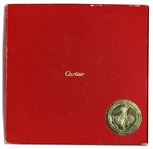 Lucille Ball Personally Owned Pewter Plate by Cartier in Original Case -- With a COA From Lucy's Daughter