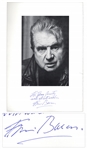 Artist Francis Bacon Signed Book Page With His Photo -- His Three Studies of Lucien Freud is The Most Expensive Painting Ever Sold at Auction