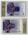 Kobe Bryant Signed 2004-05 SP Game Used SIGnificant Numbers Card by Upper Deck, With Game-Worn Jersey Patch -- #3 of 8 in Limited Edition -- Beckett Graded 10 for Autograph & 9.5 for Card, None Higher