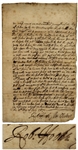 Robert Hooke Autograph Document Signed -- Extraordinarily Rare Document by Englands Leonardo & Perhaps the Only Hooke Signed Document Regarding the Great Fire of London