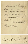 Ulysses S. Grant Autograph Endorsement Signed From 1883 Regarding Mexican Gold Mining