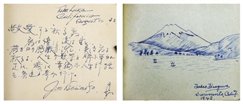 Extraordinary Autograph Album of a Young Japanese Girl Imprisoned in the Tule Lake Concentration Camp During WWII -- ''...Tule Lake will remain in my memory for ever...''