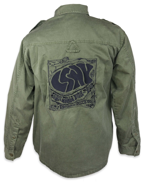 David Crosby Personally Owned Military Shirt for the Crosby, Stills, Nash & Young Freedom of Speech Tour