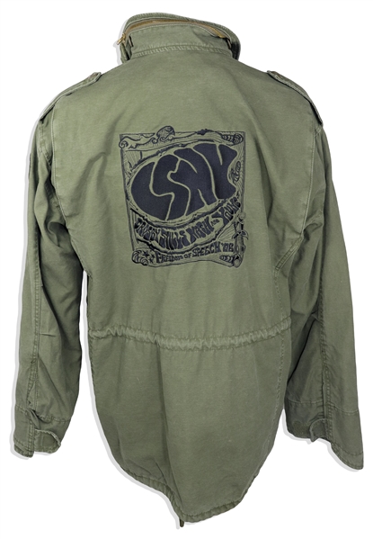 David Crosby Personally Owned Military Jacket for the Crosby, Stills, Nash & Young Freedom of Speech Tour