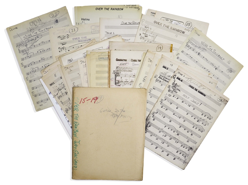 Judy Garland Owned Orchestral Arrangements, Housed in Her Trunk Stamped ''JUDY GARLAND'' -- Hundreds of Arrangements Including ''Over the Rainbow'' Used in ''The Judy Garland Show'' & Other Acts