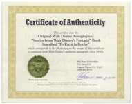Walt Disney Signed Copy of ''Stories From Walt Disney's Fantasia'' -- With Phil Sears COA