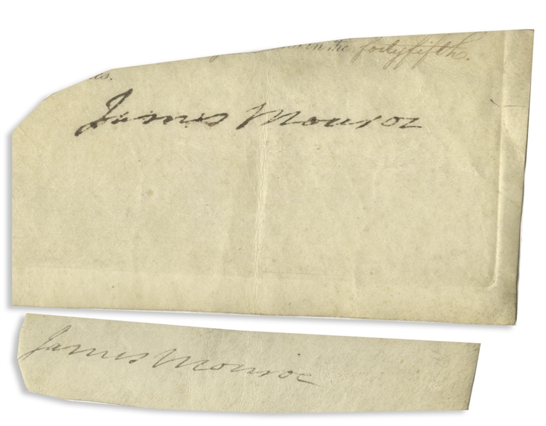 Lot of 15 Presidential & Historical Signatures -- Including 2 by Abraham Lincoln, 2 by U.S. Grant, 3 by James Madison, 2 by James K. Polk, 1 by Andrew Jackson & More