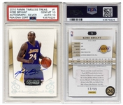 Kobe Bryant Signed 2010 Panini Timeless Treasures Card -- #17 of 99 in Limited Edition -- PSA Graded 10 for Autograph & 10 for Card