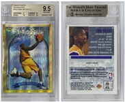 Kobe Bryant 1996-97 Topps Finest Refractor Lakers Rookie Card #269 -- Beckett Graded 9.5