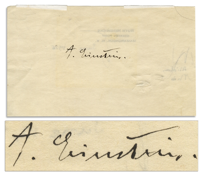 Lot Detail - Albert Einstein Signature