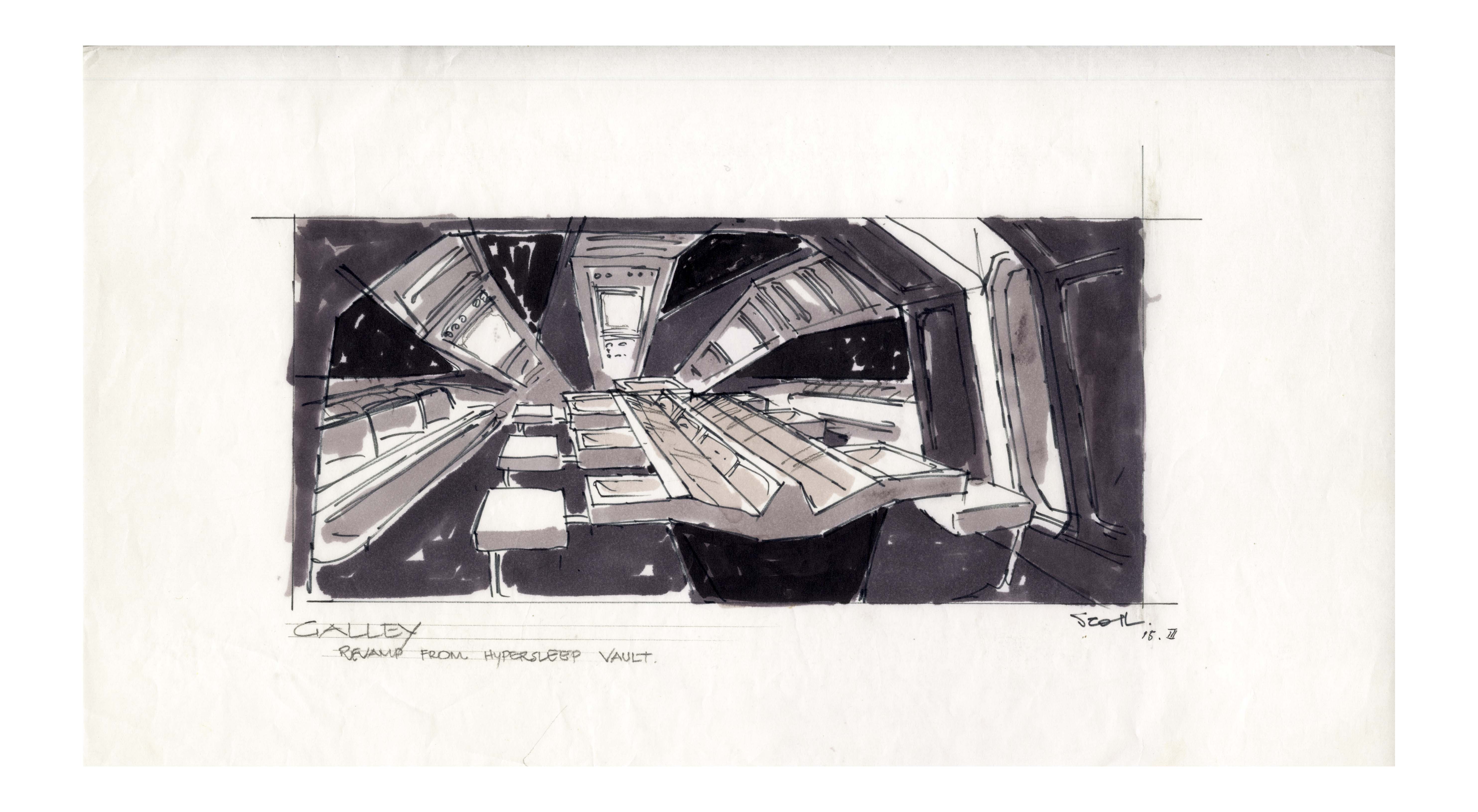 Lot Detail - Early Concept Art for ''Alien'', Done in 1977 -- Showing ...