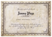 Jimmy Page Signed Limited Edition 16'' x 20'' Photo as Rock 'n Roll God -- Playing the Double-Necked Guitar in 1977