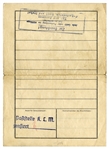 Mauthausen Concentration Camp Letter From 1940