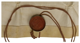 Large Medieval Manuscript Measuring 28'' x 22'' -- Theological Appointment With Gilt Detailing