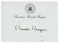 Ronald Reagan Signed Presidential Post-It