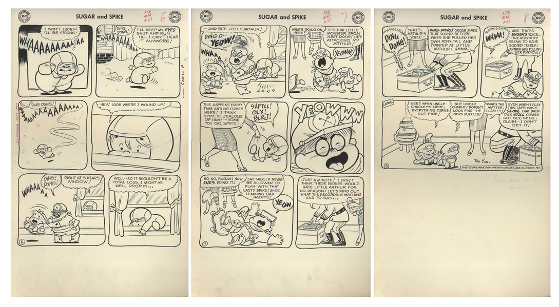 Sheldon Mayer Original Hand-Drawn ''Sugar and Spike'' Comic Book -- Complete Issue of 28 Pages From the February-March 1960 Issue #27 -- Valentine's Day Theme