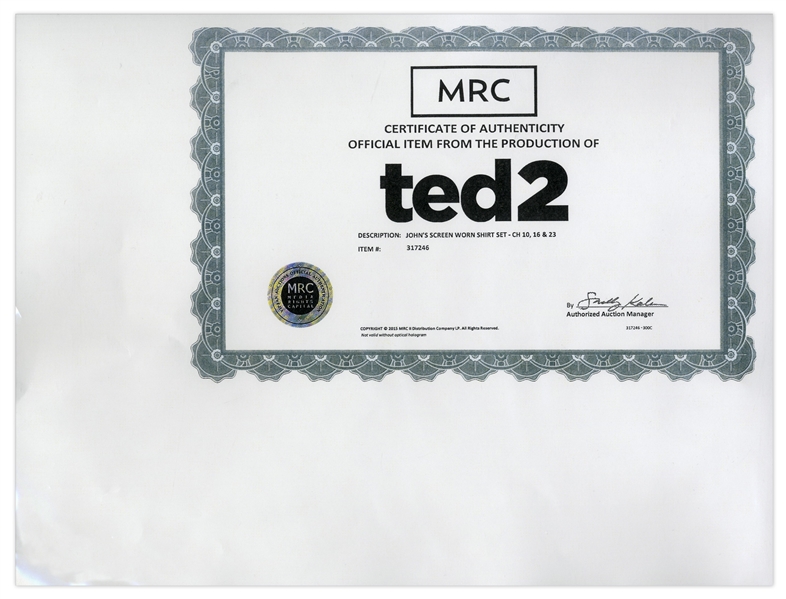 Mark Wahlberg Screen-Worn Shirt From ''Ted 2''