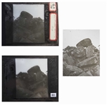 Civil War Magic Lantern Slide From the Summit of Little Round Top at Gettysburg -- Shown as the Hill Appeared in the 19th Century