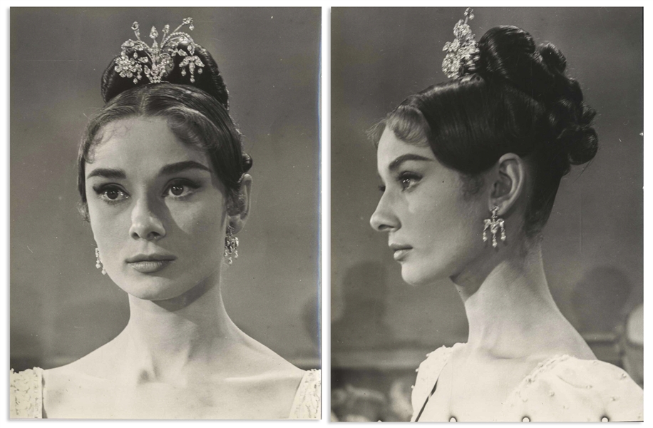 Audrey Hepburn Personally Owned Pair of Photos From ''War and Peace'' -- From the Personal Collection of Audrey Hepburn